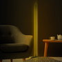 Opviq Lámpara de pie de metal con LED integrado Negro